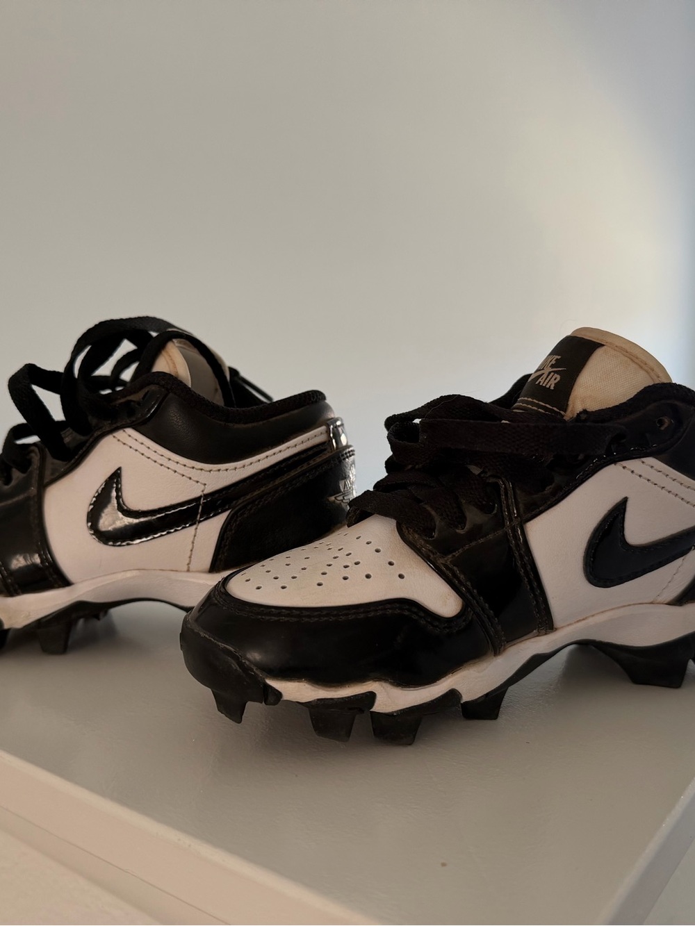 Nike Kids Black and White Turf Cleats